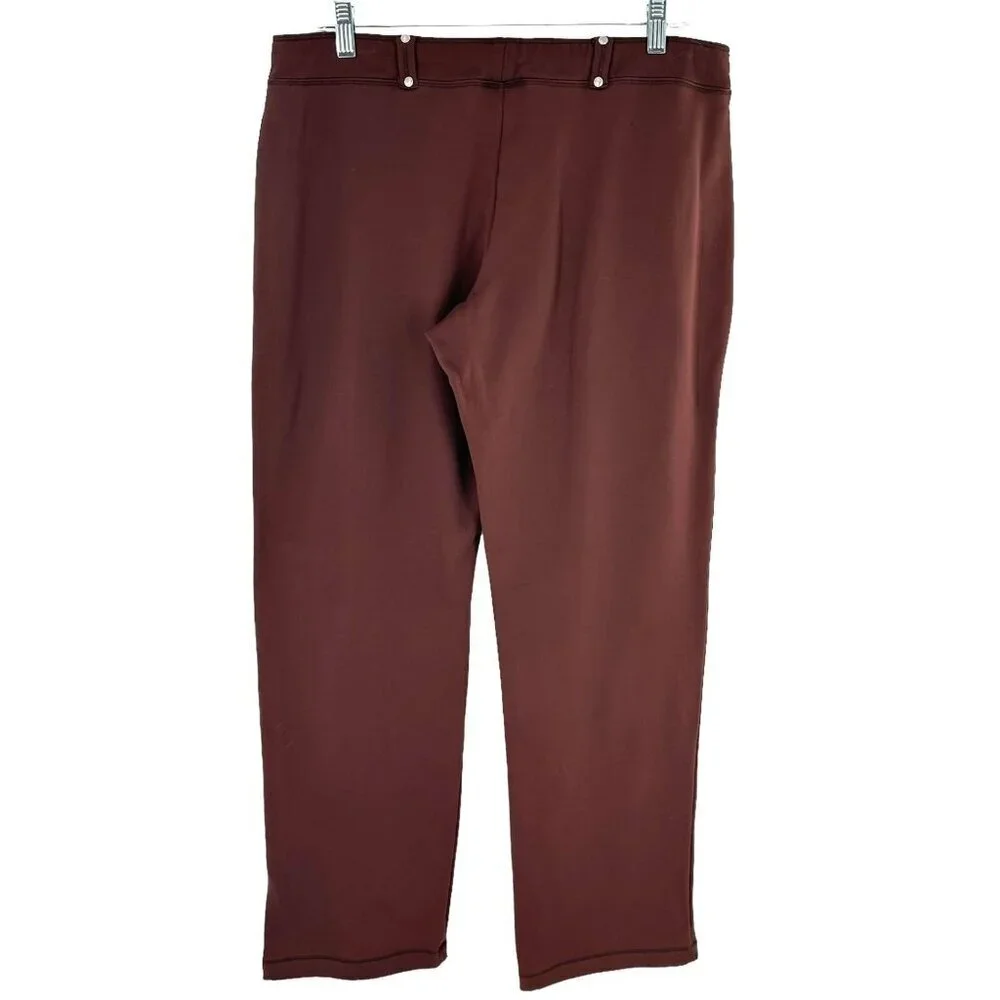 NILS Brown Ponte Fleece Lined Stretch Snowboard Pants Size Large Straight Leg